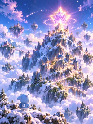 星愿之巅里的浅蓝鲨鱼卫衣熊崽
